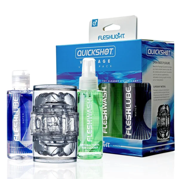 Fleshlight Quickshot Vantage Value Pack:  Masturbation Sleeve, Lube, &amp; Toy Cleaner — image 2 of 13