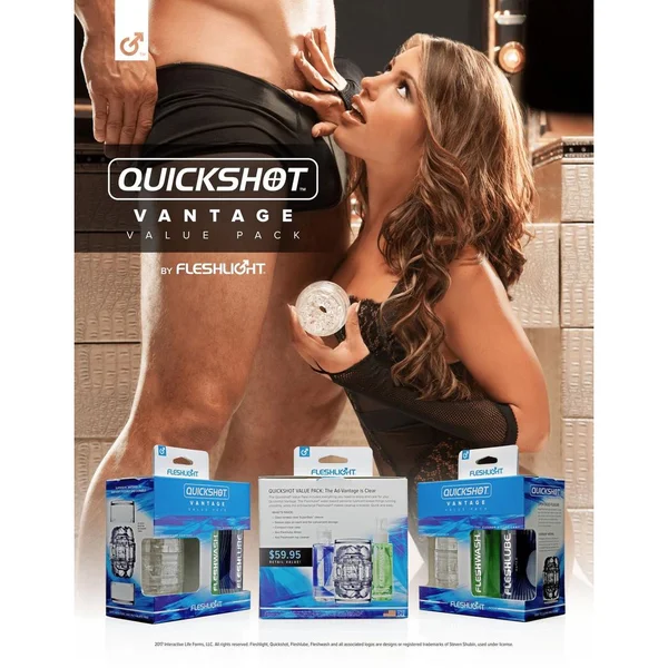 Fleshlight Quickshot Vantage Value Pack:  Masturbation Sleeve, Lube, &amp; Toy Cleaner — image 6 of 13