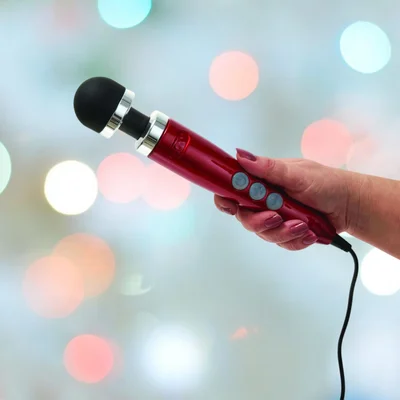 doxy die cast 3 wand massager candy red