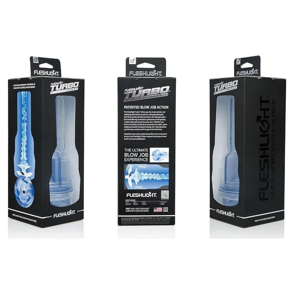 Fleshlight Turbo Thrust Blowjob Simulator: Advanced Male Masturbation Sleeve -  Blue Ice — image 7 of 8