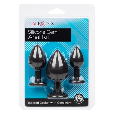 calexotics silicone gem anal kit black