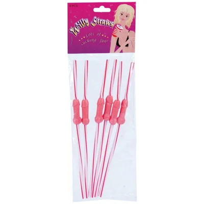 tytf bendable willy straws flesh 6pk