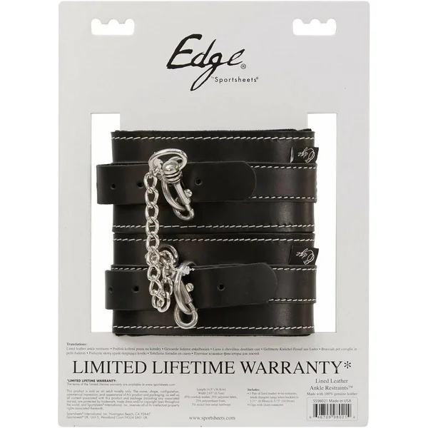 Sportsheets Edge Bondage Leather Ankle Restraints — image 3 of 3