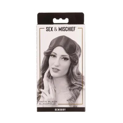 sportsheets sex mischief satin blindfold black