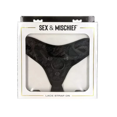 sportsheets sincerely lace strap on black