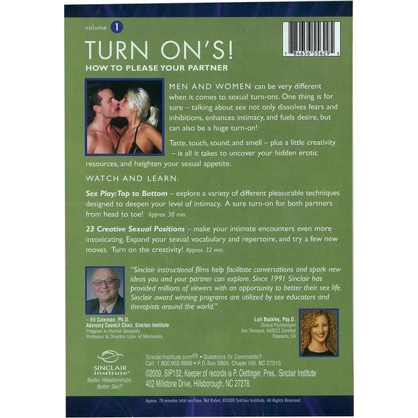 Sinclair Intimacy Institute Turn On's! - volume 1 DVD - blue — image 2 of 2