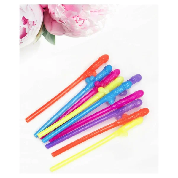 TYTF Dicky Sipping Straws - Neon Colors - 10pc Set — image 3 of 3