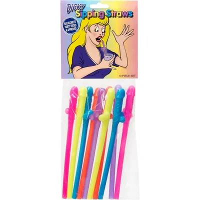 tytf dicky sipping straws neon colors 10pc set