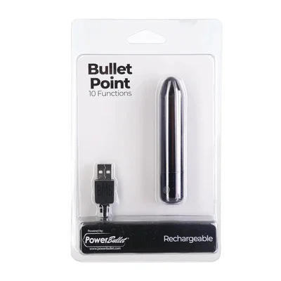 powerbullet bullet point bullet vibrator usb rechargeable black
