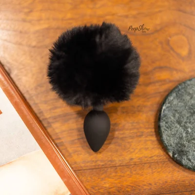 punishment bunny tail silicone anal plug