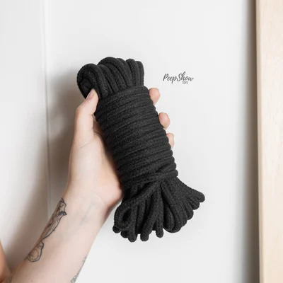 punishment black bondage rope 32 feet
