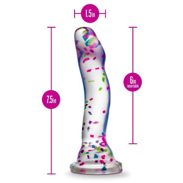 Neo Elite Hanky-Panky - Silicone Confetti Dildo, Glow-in-the-Dark — image 3 of 10