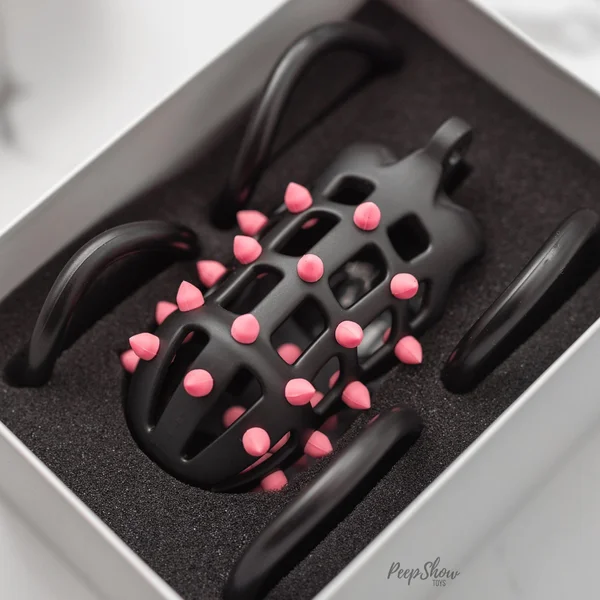 FlexiSpike by CellMate™ Chastity Cage with Reversible Silicone Spikes — image 5 of 25