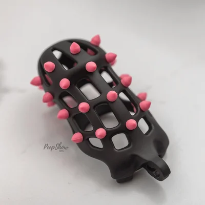 flexispike by cellmate chastity cage with reversible silicone spikes