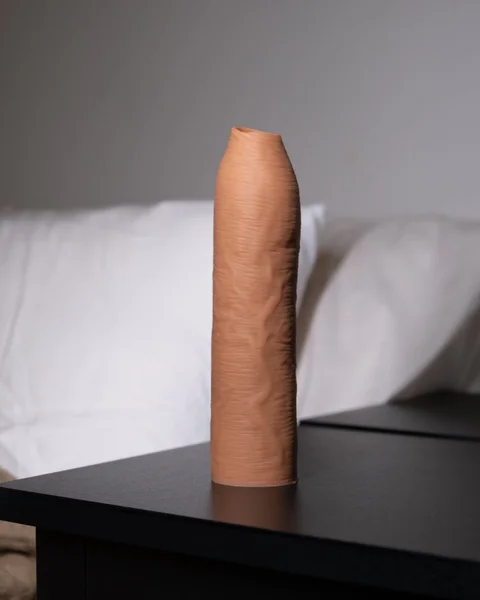 Uncut Silicone Penis Enhancer, 7-Inches, Hood-Up Foreskin — image 5 of 25