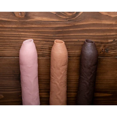 uncut silicone penis enhancer 7 inches hood up foreskin