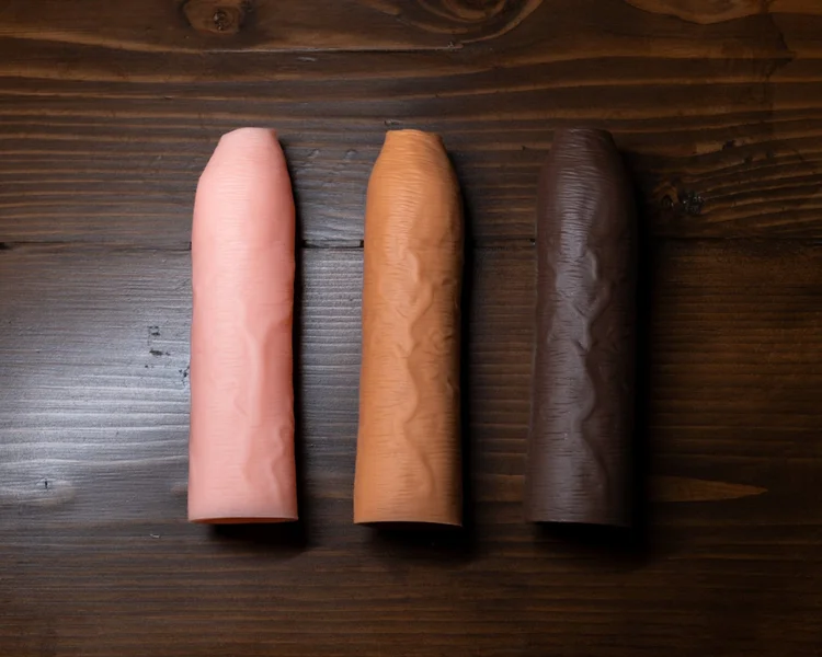 Uncut Silicone Penis Enhancer, 7-Inches, Hood-Up Foreskin — image 8 of 25