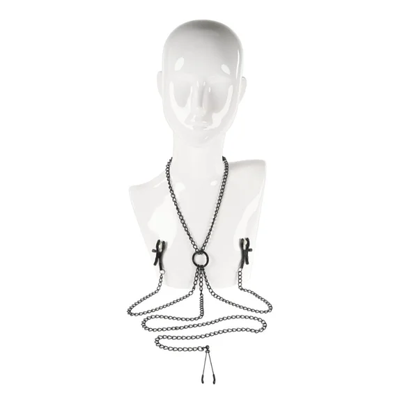 Saffron Nipple to Clit Clamps with Collar — image 3 of 8