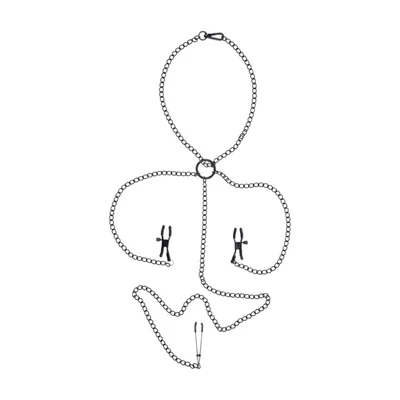 saffron nipple to clit clamps with collar