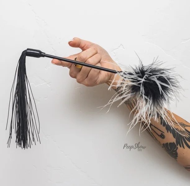 Whip & Tickle 2-Ended Teaser + Silicone Flogger — image 3 of 6
