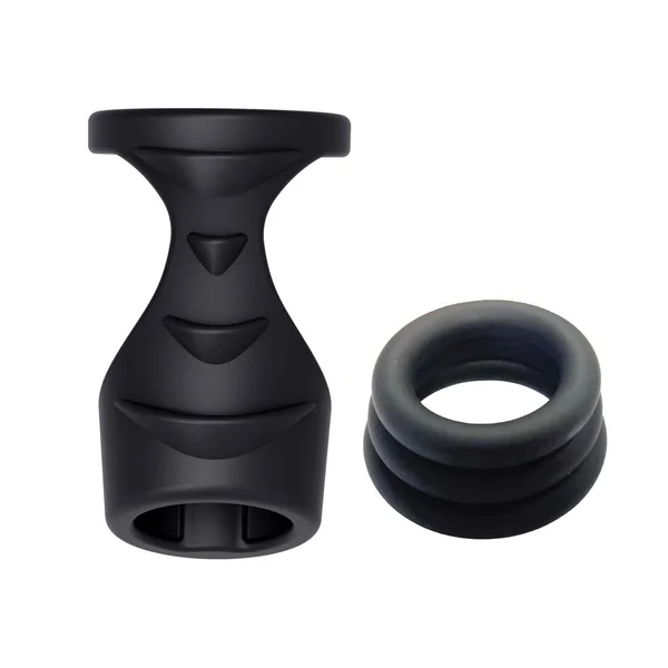4-in-1 Silicone Cock Ring + Sheath Set — image 16 of 18