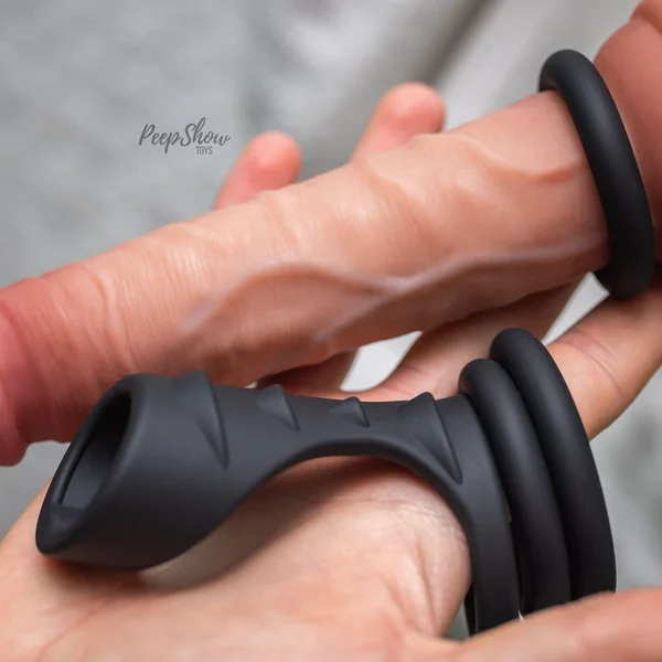 4-in-1 Silicone Cock Ring + Sheath Set — image 11 of 18