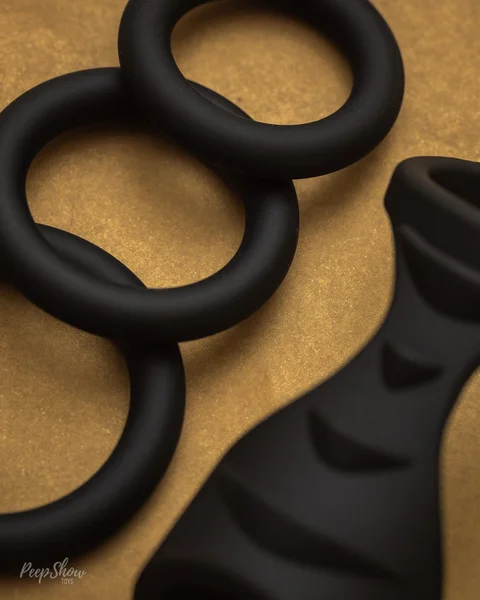 4-in-1 Silicone Cock Ring + Sheath Set — image 5 of 18