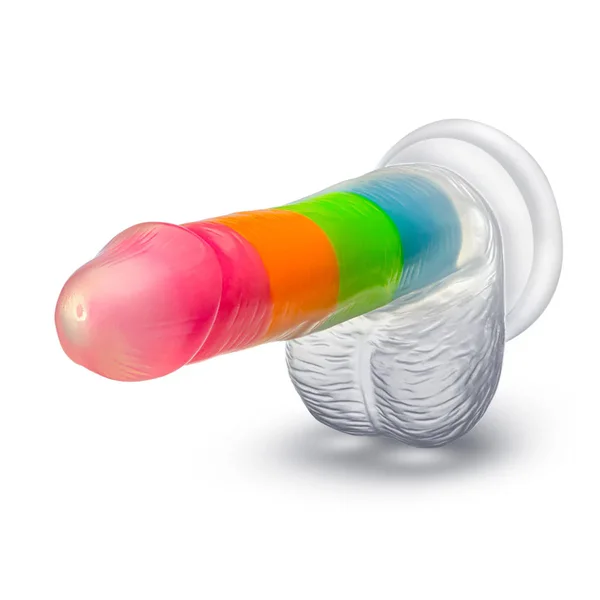 Neo Elite Rainbow Rave - Glow + Dual-Density Suction Cup Dildo — image 2 of 12