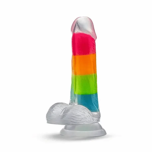 Neo Elite Rainbow Rave - Glow + Dual-Density Suction Cup Dildo — image 4 of 12