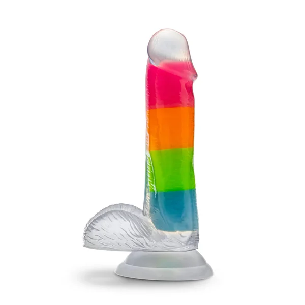 Neo Elite Rainbow Rave - Glow + Dual-Density Suction Cup Dildo — image 5 of 12