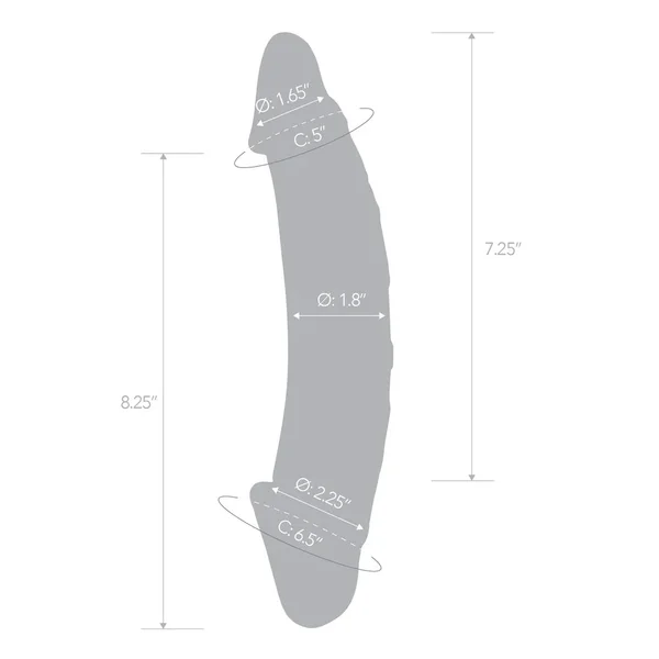 10.5" Girthy Realistic Glass Double Dong by Gläs — image 8 of 20