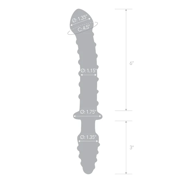 10" Mr. Swirly Double Ended Glass Dildo & Butt Plug — image 11 of 14
