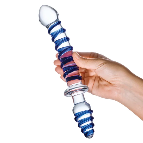 10" Mr. Swirly Double Ended Glass Dildo & Butt Plug — image 9 of 14