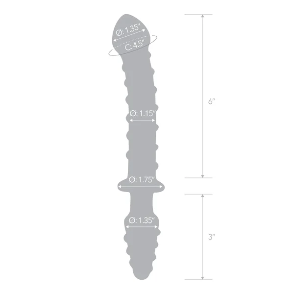 10" Mr. Swirly Double Ended Glass Dildo & Butt Plug — image 5 of 14
