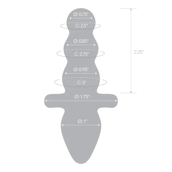 4.5" Titus Beaded Butt Plug by Gläs — image 7 of 10