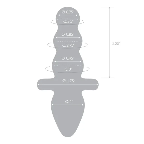4.5" Titus Beaded Butt Plug by Gläs — image 3 of 10