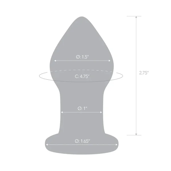 3.25" Amethyst Rain Butt Plug by Gläs — image 6 of 16