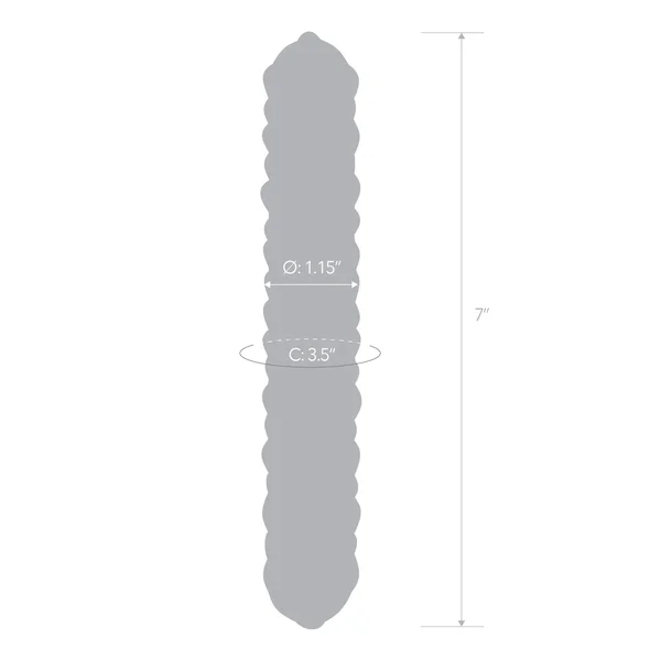 7" Purple Rose Nubby Dildo by Gläs — image 7 of 10