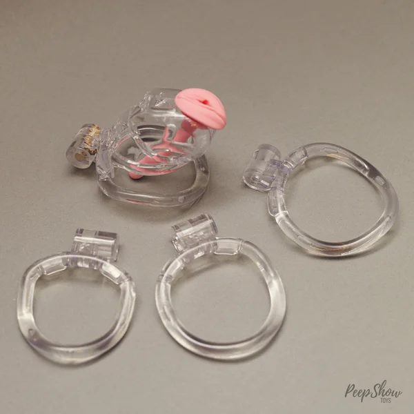 The Guardian by CellMate™, Clear Chastity Cage with Pink Catheter — image 12 of 22