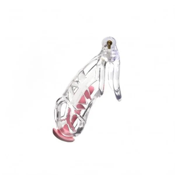 The Guardian by CellMate™, Clear Chastity Cage with Pink Catheter — image 18 of 22