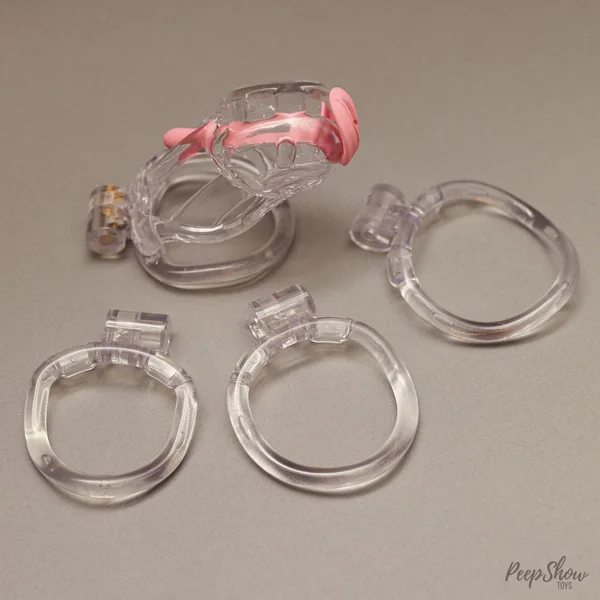 The Guardian by CellMate™, Clear Chastity Cage with Pink Catheter — image 3 of 22