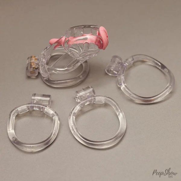 The Guardian by CellMate™, Clear Chastity Cage with Pink Catheter — image 13 of 22