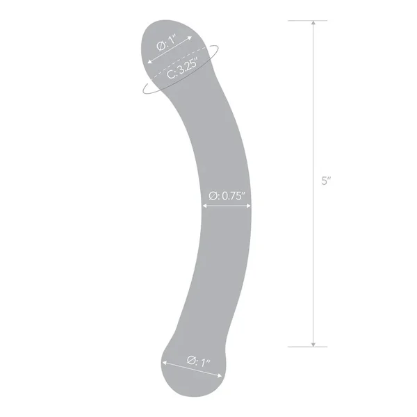 6" Curved G-spot Glass Dildo by Gläs — image 6 of 16