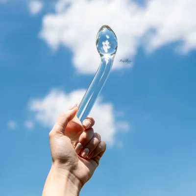 8 slimline g spot finder glass dildo by gls