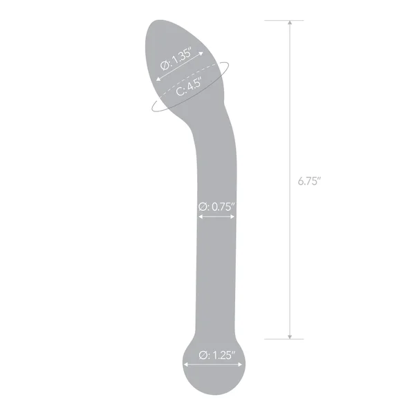 8" Slimline G-Spot Finder Glass Dildo by Gläs — image 9 of 20