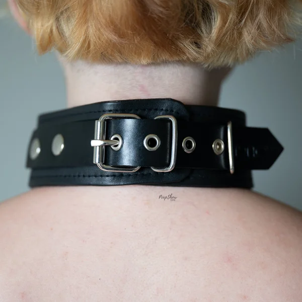 Plain Leather BDSM Collar, Real Leather by Rouge — image 9 of 18