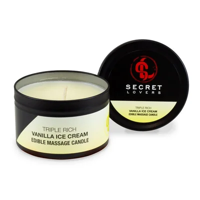 secret lovers edible body massage candle vanilla ice cream