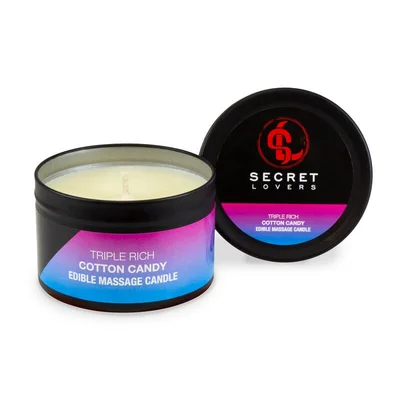 secret lovers edible body massage candle cotton candy