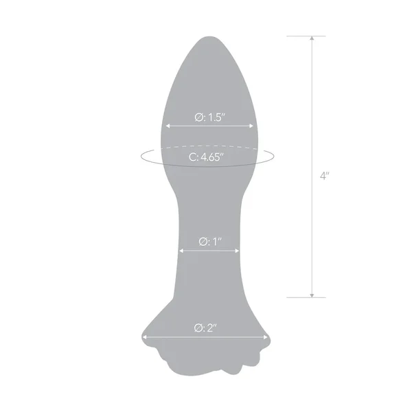 5" Rosebud Glass Butt Plug — image 12 of 14
