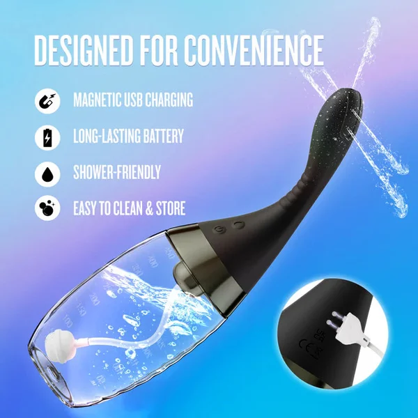 Aqua Jet Vibrating Anal Douche Cleaner - Remote Control Silicone Enema — image 11 of 18